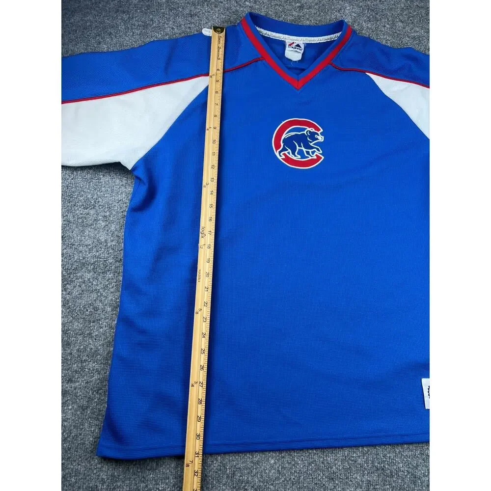 Majestic Chicago Cubs 2X Baseball Jersey Pullover Walking Bear Logo #855